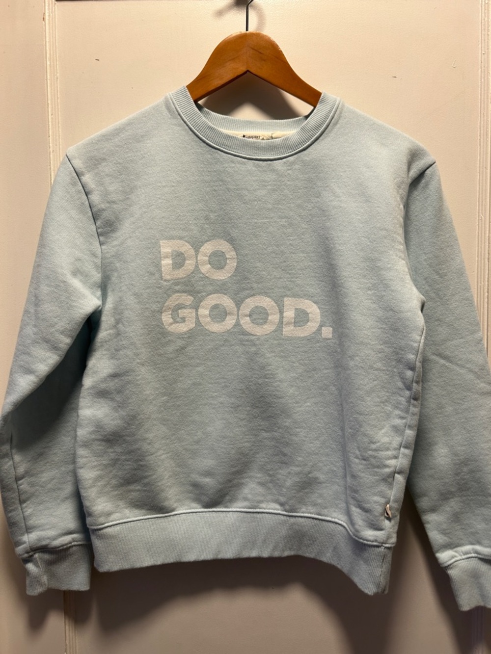 cotopaxi Light Blue "DO GOOD." Crewneck Sweatshirt